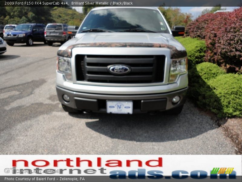 Brilliant Silver Metallic / Black/Black 2009 Ford F150 FX4 SuperCab 4x4