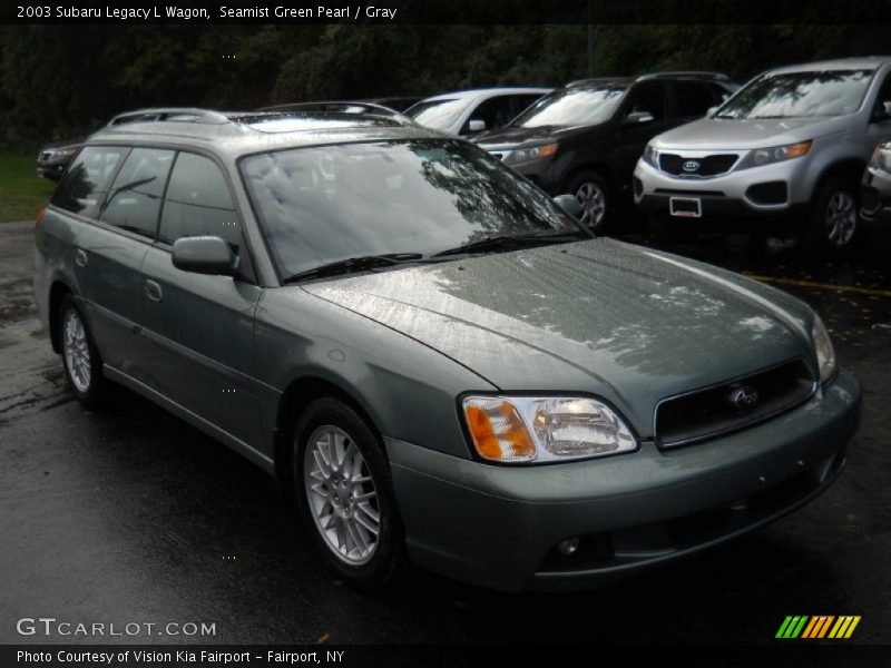 Seamist Green Pearl / Gray 2003 Subaru Legacy L Wagon