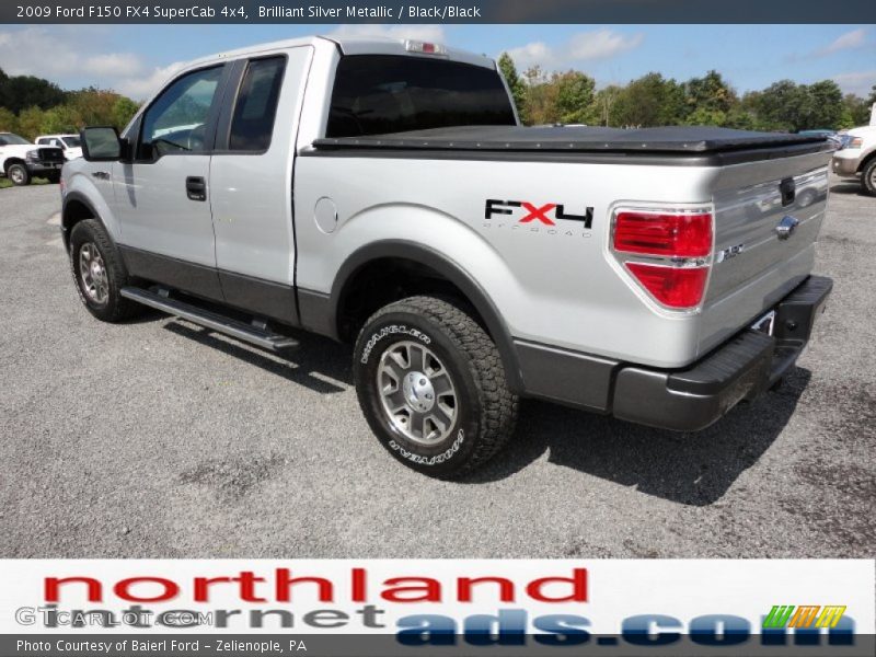 Brilliant Silver Metallic / Black/Black 2009 Ford F150 FX4 SuperCab 4x4
