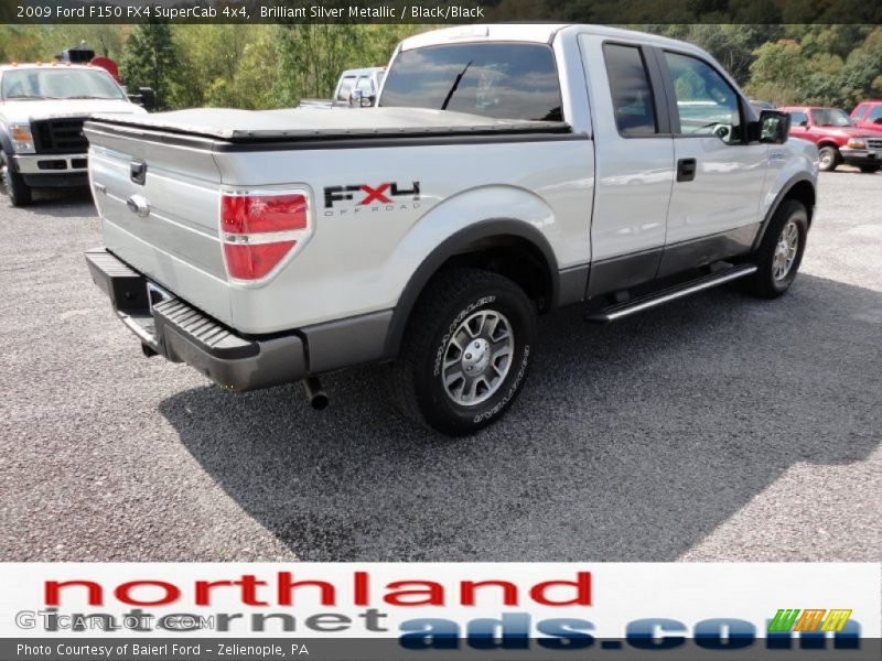 Brilliant Silver Metallic / Black/Black 2009 Ford F150 FX4 SuperCab 4x4