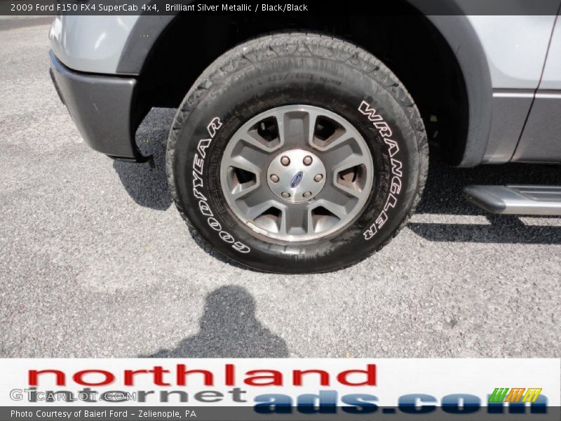Brilliant Silver Metallic / Black/Black 2009 Ford F150 FX4 SuperCab 4x4