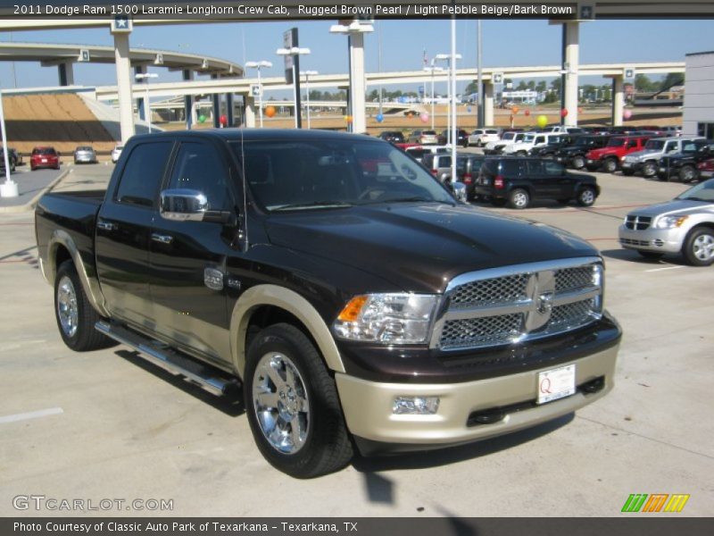 Rugged Brown Pearl / Light Pebble Beige/Bark Brown 2011 Dodge Ram 1500 Laramie Longhorn Crew Cab