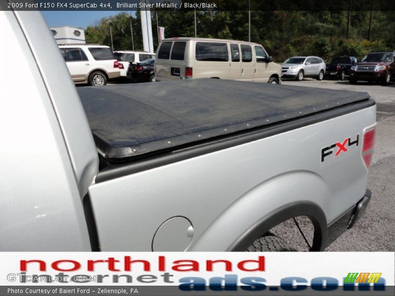 Brilliant Silver Metallic / Black/Black 2009 Ford F150 FX4 SuperCab 4x4