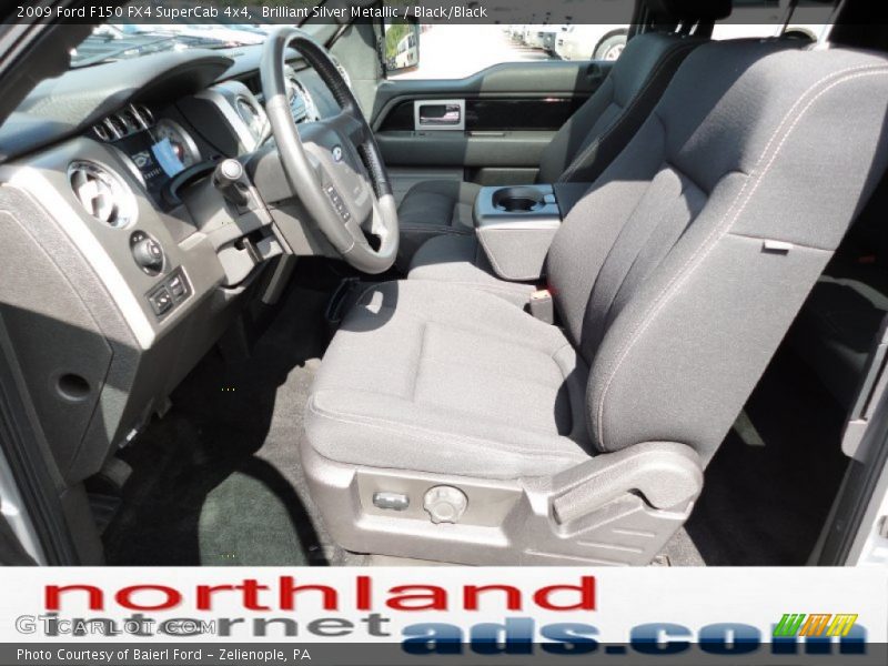 Brilliant Silver Metallic / Black/Black 2009 Ford F150 FX4 SuperCab 4x4