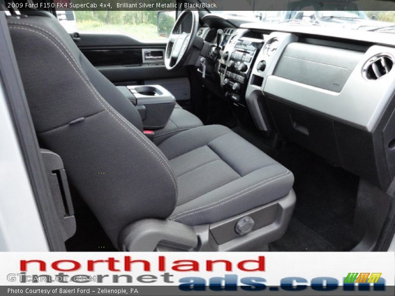 Brilliant Silver Metallic / Black/Black 2009 Ford F150 FX4 SuperCab 4x4