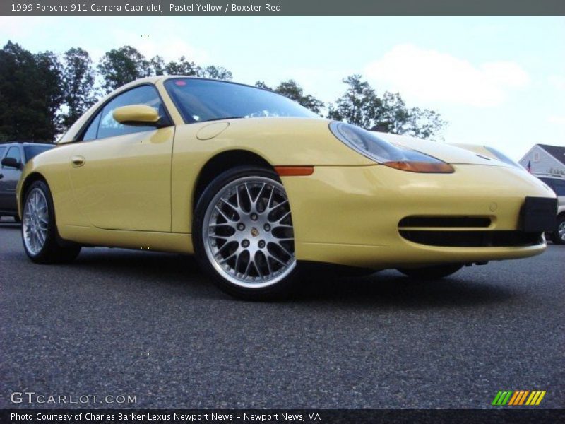 Pastel Yellow / Boxster Red 1999 Porsche 911 Carrera Cabriolet