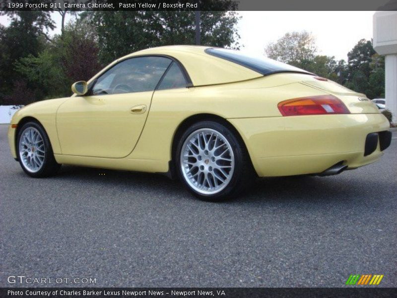 Pastel Yellow / Boxster Red 1999 Porsche 911 Carrera Cabriolet