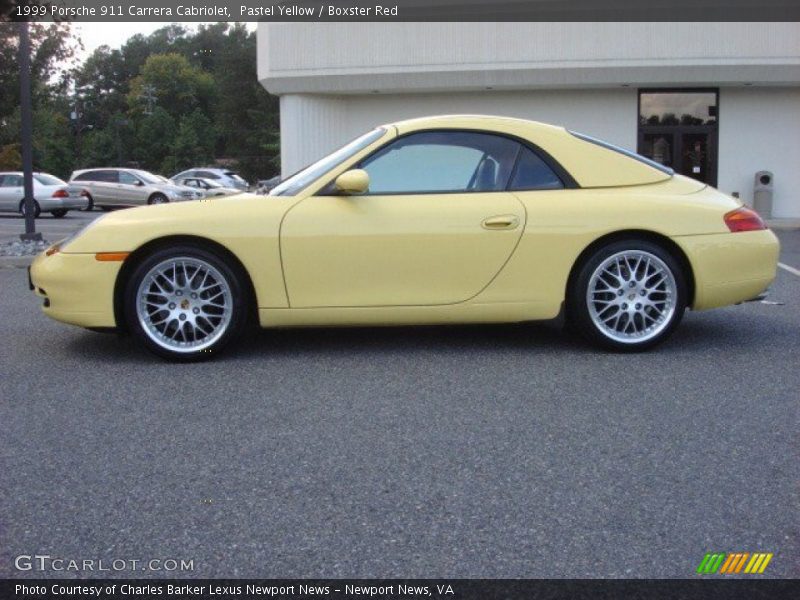 Pastel Yellow / Boxster Red 1999 Porsche 911 Carrera Cabriolet