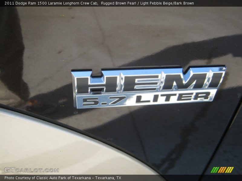 Rugged Brown Pearl / Light Pebble Beige/Bark Brown 2011 Dodge Ram 1500 Laramie Longhorn Crew Cab