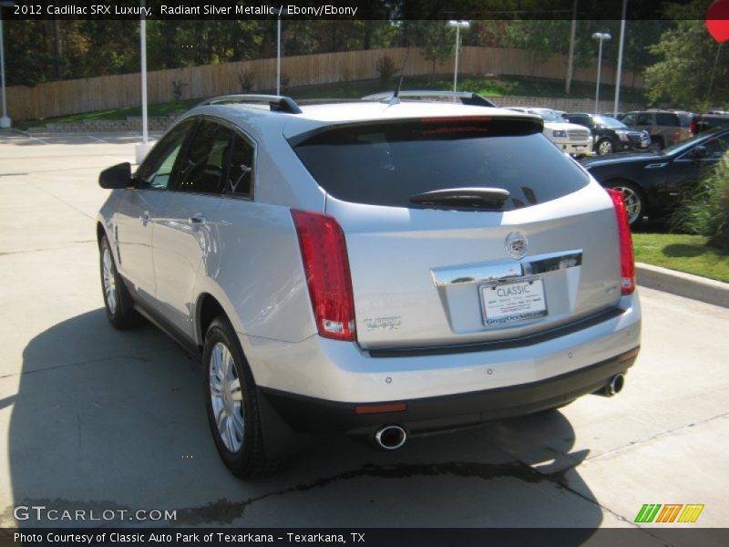 Radiant Silver Metallic / Ebony/Ebony 2012 Cadillac SRX Luxury