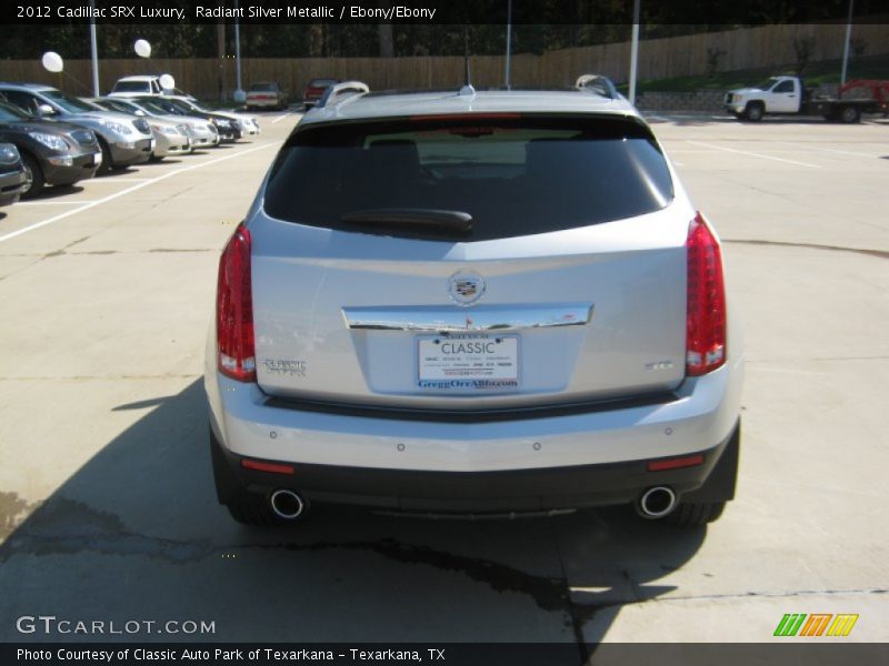 Radiant Silver Metallic / Ebony/Ebony 2012 Cadillac SRX Luxury