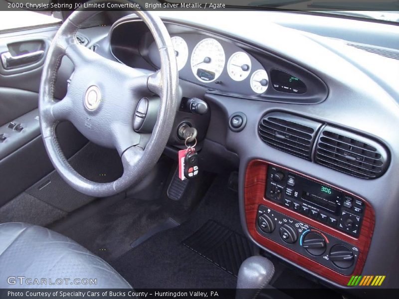 Bright Silver Metallic / Agate 2000 Chrysler Sebring JXi Limited Convertible