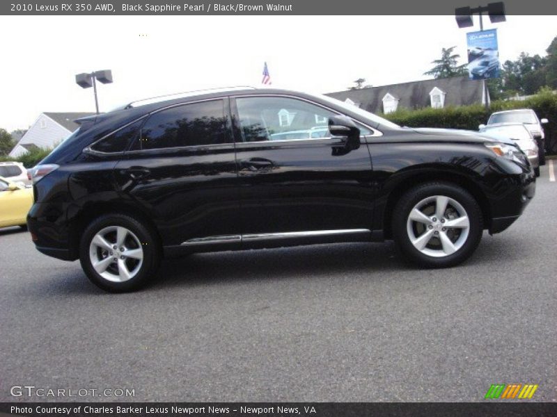 Black Sapphire Pearl / Black/Brown Walnut 2010 Lexus RX 350 AWD