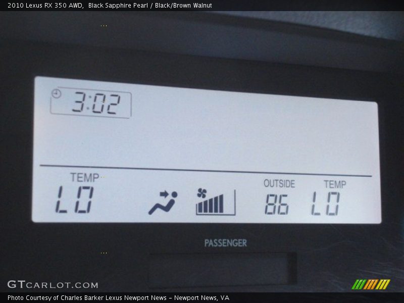 Black Sapphire Pearl / Black/Brown Walnut 2010 Lexus RX 350 AWD