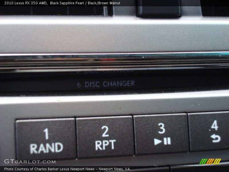 Black Sapphire Pearl / Black/Brown Walnut 2010 Lexus RX 350 AWD