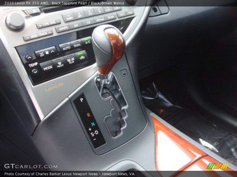 Black Sapphire Pearl / Black/Brown Walnut 2010 Lexus RX 350 AWD