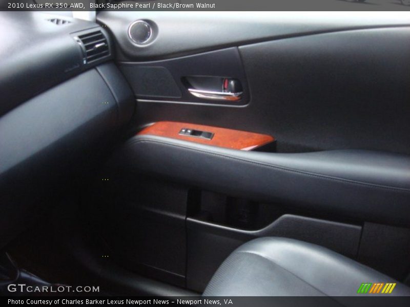 Black Sapphire Pearl / Black/Brown Walnut 2010 Lexus RX 350 AWD