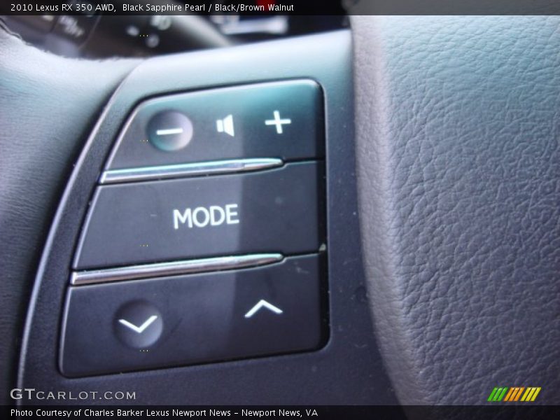 Black Sapphire Pearl / Black/Brown Walnut 2010 Lexus RX 350 AWD