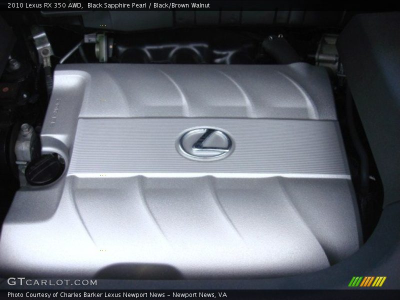 Black Sapphire Pearl / Black/Brown Walnut 2010 Lexus RX 350 AWD