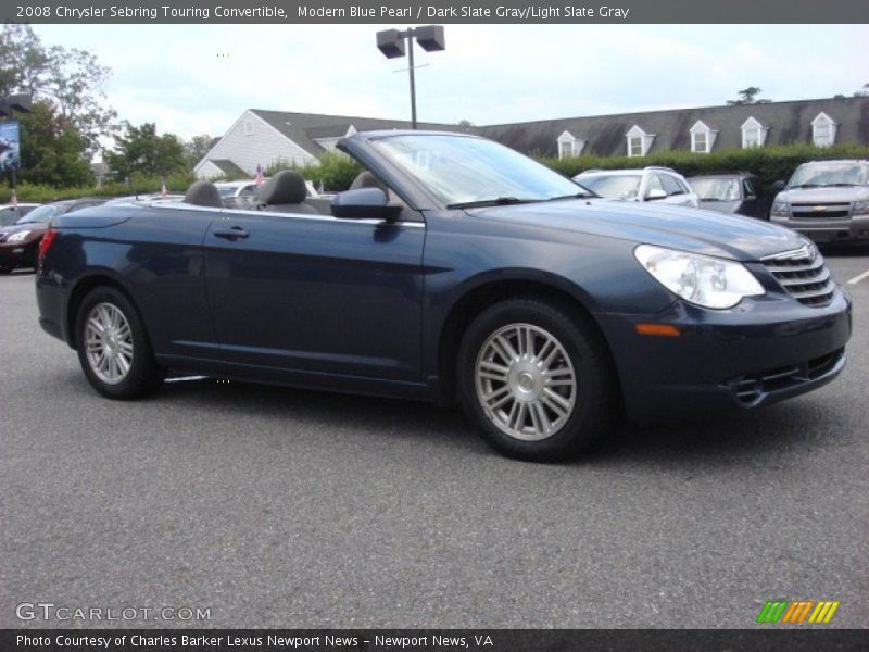 Modern Blue Pearl / Dark Slate Gray/Light Slate Gray 2008 Chrysler Sebring Touring Convertible