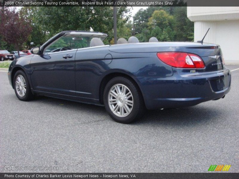 Modern Blue Pearl / Dark Slate Gray/Light Slate Gray 2008 Chrysler Sebring Touring Convertible