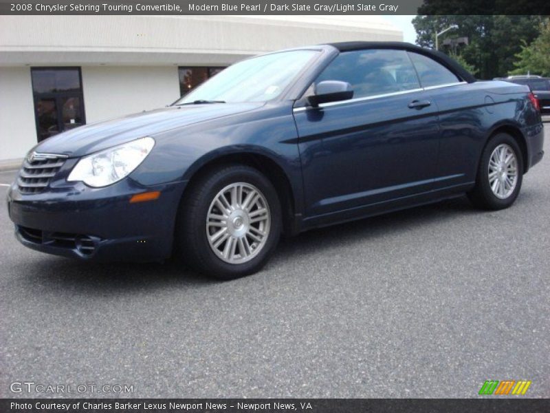 Modern Blue Pearl / Dark Slate Gray/Light Slate Gray 2008 Chrysler Sebring Touring Convertible