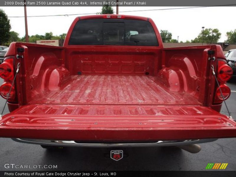 Inferno Red Crystal Pearl / Khaki 2009 Dodge Ram 2500 Laramie Quad Cab 4x4