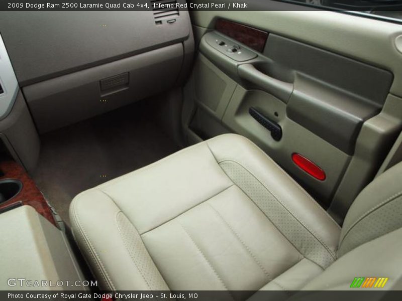 Inferno Red Crystal Pearl / Khaki 2009 Dodge Ram 2500 Laramie Quad Cab 4x4