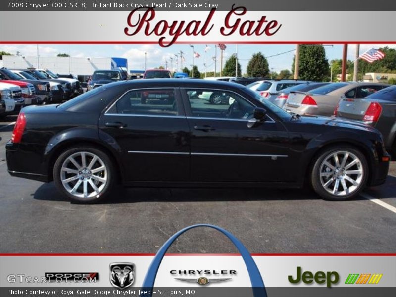 Brilliant Black Crystal Pearl / Dark Slate Gray 2008 Chrysler 300 C SRT8