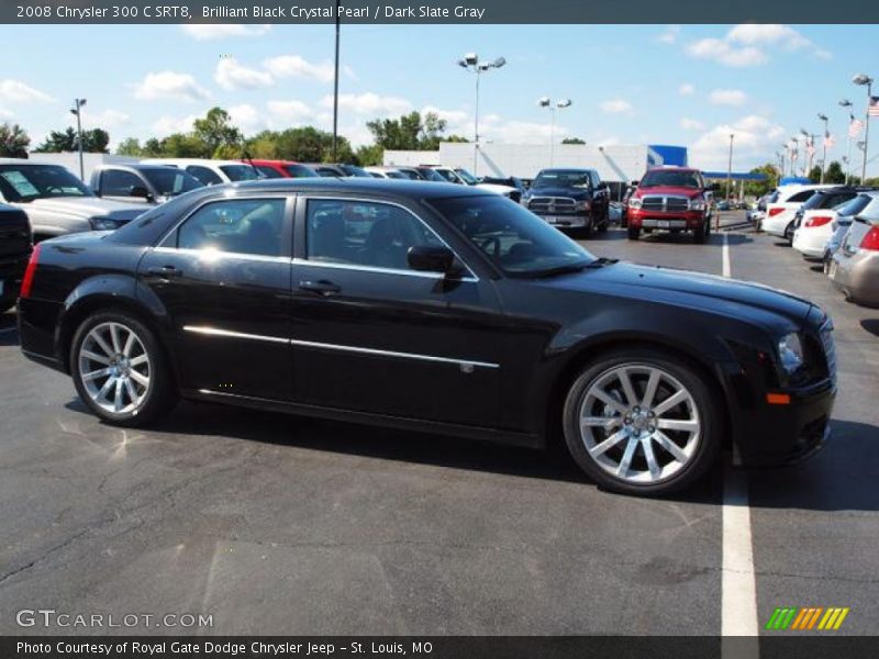 Brilliant Black Crystal Pearl / Dark Slate Gray 2008 Chrysler 300 C SRT8