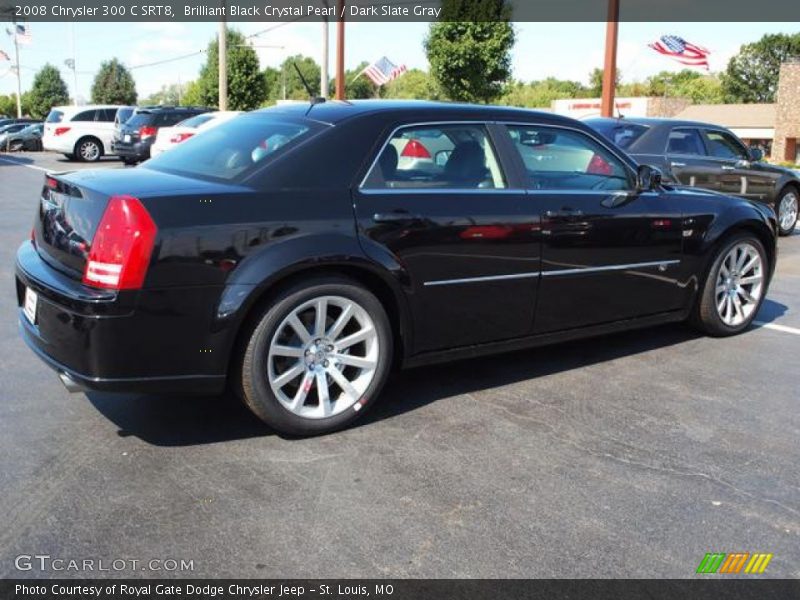 Brilliant Black Crystal Pearl / Dark Slate Gray 2008 Chrysler 300 C SRT8
