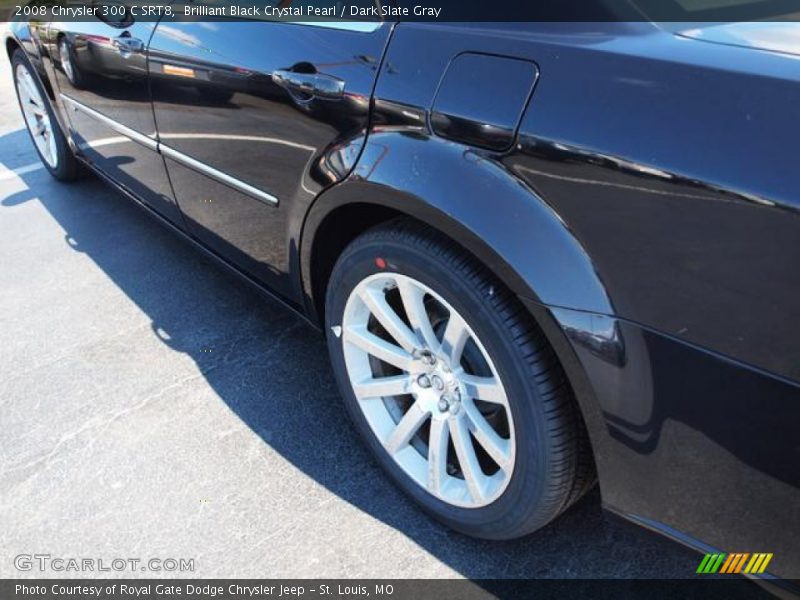 Brilliant Black Crystal Pearl / Dark Slate Gray 2008 Chrysler 300 C SRT8