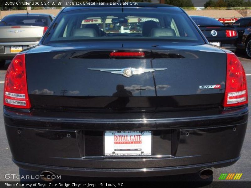 Brilliant Black Crystal Pearl / Dark Slate Gray 2008 Chrysler 300 C SRT8