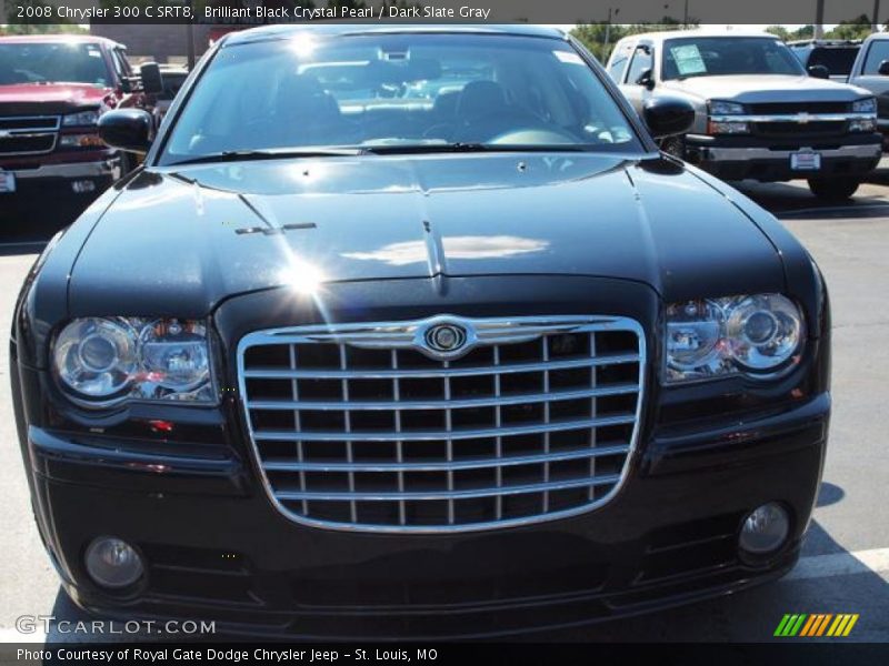Brilliant Black Crystal Pearl / Dark Slate Gray 2008 Chrysler 300 C SRT8
