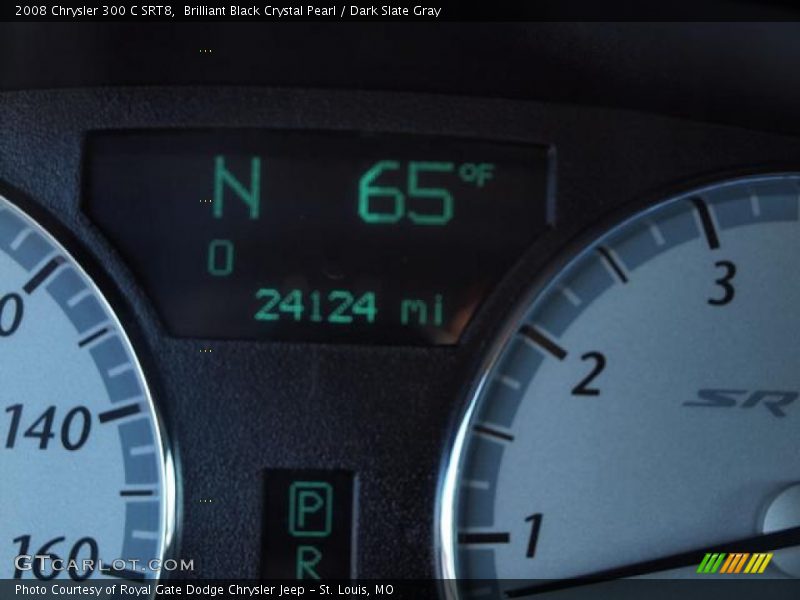 Brilliant Black Crystal Pearl / Dark Slate Gray 2008 Chrysler 300 C SRT8