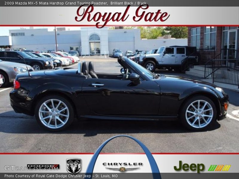 Brilliant Black / Black 2009 Mazda MX-5 Miata Hardtop Grand Touring Roadster