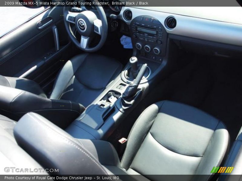 Brilliant Black / Black 2009 Mazda MX-5 Miata Hardtop Grand Touring Roadster