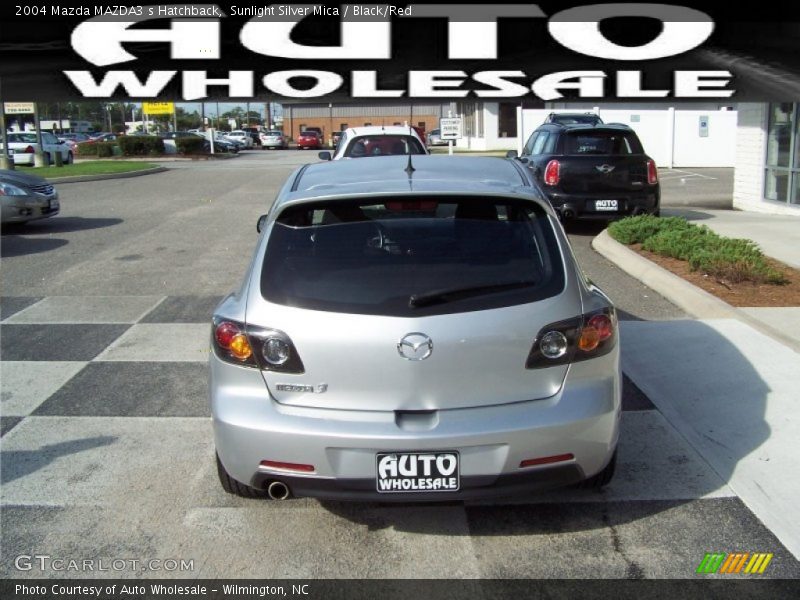 Sunlight Silver Mica / Black/Red 2004 Mazda MAZDA3 s Hatchback