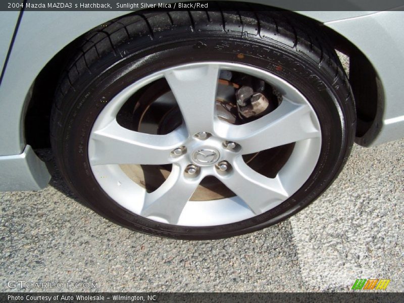 Sunlight Silver Mica / Black/Red 2004 Mazda MAZDA3 s Hatchback