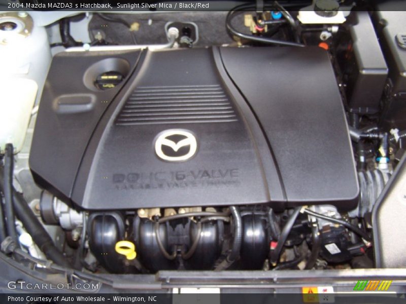 Sunlight Silver Mica / Black/Red 2004 Mazda MAZDA3 s Hatchback