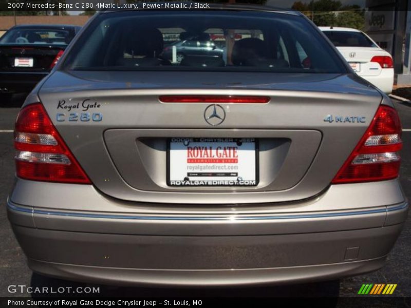 Pewter Metallic / Black 2007 Mercedes-Benz C 280 4Matic Luxury