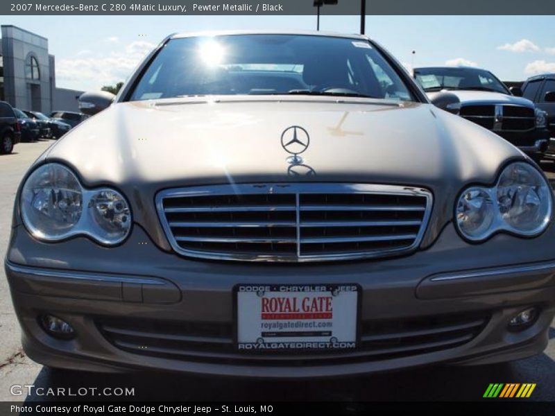 Pewter Metallic / Black 2007 Mercedes-Benz C 280 4Matic Luxury