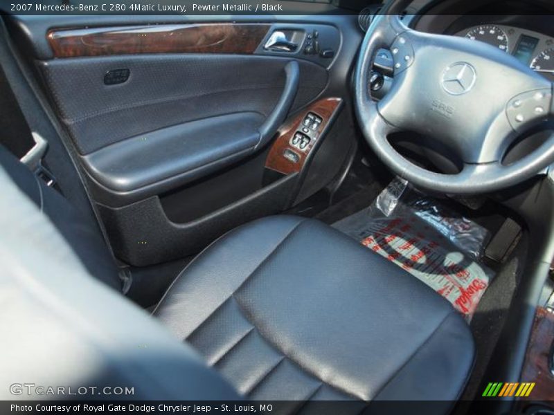 Pewter Metallic / Black 2007 Mercedes-Benz C 280 4Matic Luxury