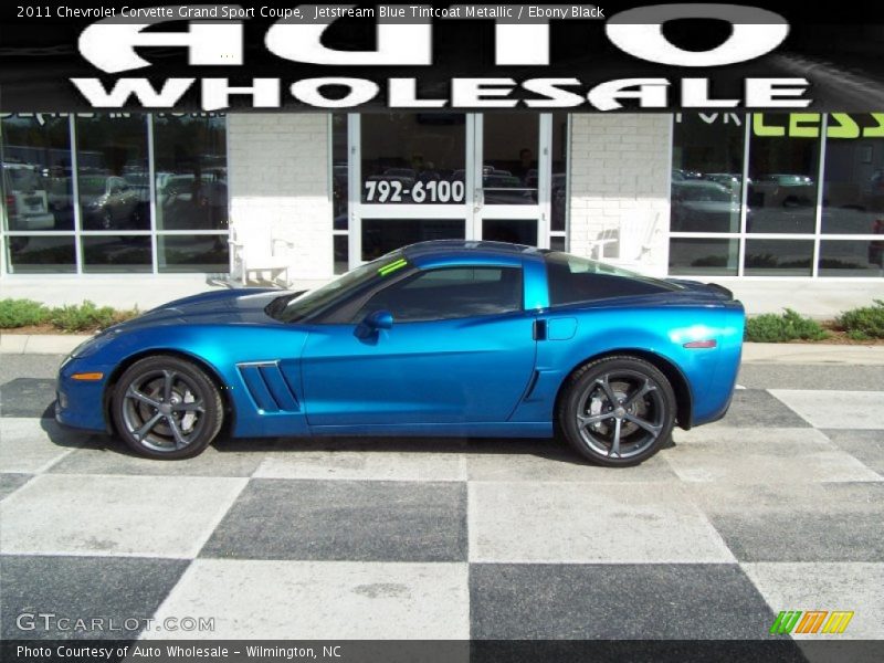 Jetstream Blue Tintcoat Metallic / Ebony Black 2011 Chevrolet Corvette Grand Sport Coupe
