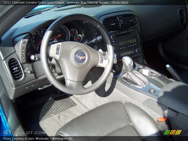 Jetstream Blue Tintcoat Metallic / Ebony Black 2011 Chevrolet Corvette Grand Sport Coupe