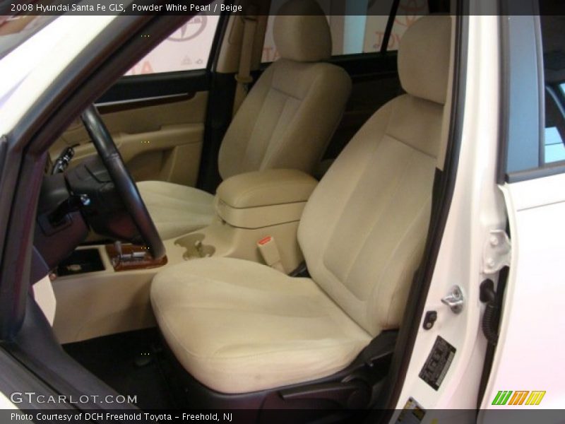 Powder White Pearl / Beige 2008 Hyundai Santa Fe GLS