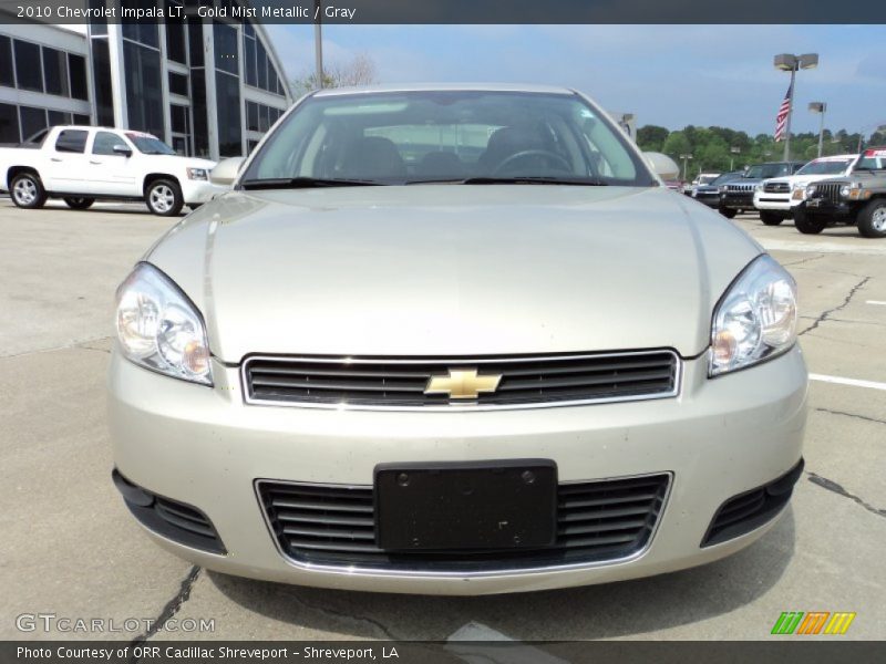 Gold Mist Metallic / Gray 2010 Chevrolet Impala LT