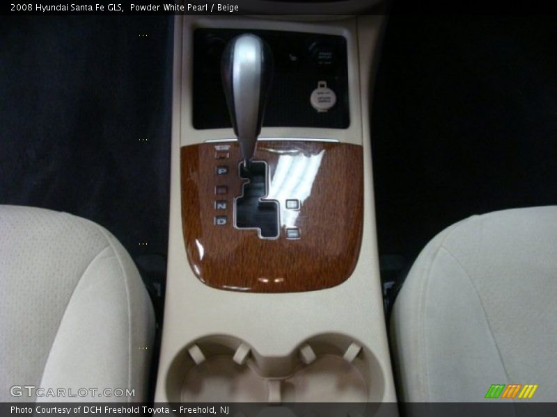 Powder White Pearl / Beige 2008 Hyundai Santa Fe GLS