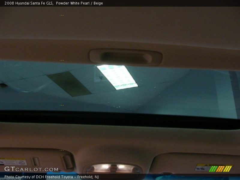 Powder White Pearl / Beige 2008 Hyundai Santa Fe GLS