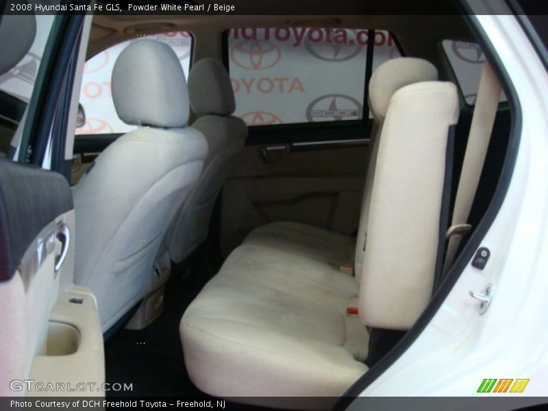 Powder White Pearl / Beige 2008 Hyundai Santa Fe GLS